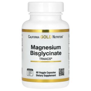 California Gold Nutrition Magnesium Bisglycinate - Cải Thiện Giấc Ngủ Sâu Giảm Căng Thẳng Giảm Stress - Giảm căng thẳng lo âu cải thiện tâm trạng và chất lượng giấc ngủ. + Sức khỏe cơ bắp: Hỗ trợ chức năng cơ bắp giảm chuột rút và co thắt cơ.