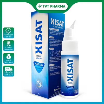 Xịt Mũi Nước Biển Sâu XISAT Ngừa Viêm Sổ Mũi Viêm Xoang Viêm Mũi Dị Ứng ( 75ML )