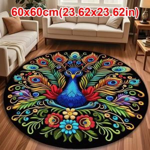DOOUR Hình dạng đặc biệt Thảm hình công Không trượt Mềm mại Chăn Bền bỉ 60x60cm/100x100cm. Gioăng cửa cho bàn trà phòng khách bên cạnh giường