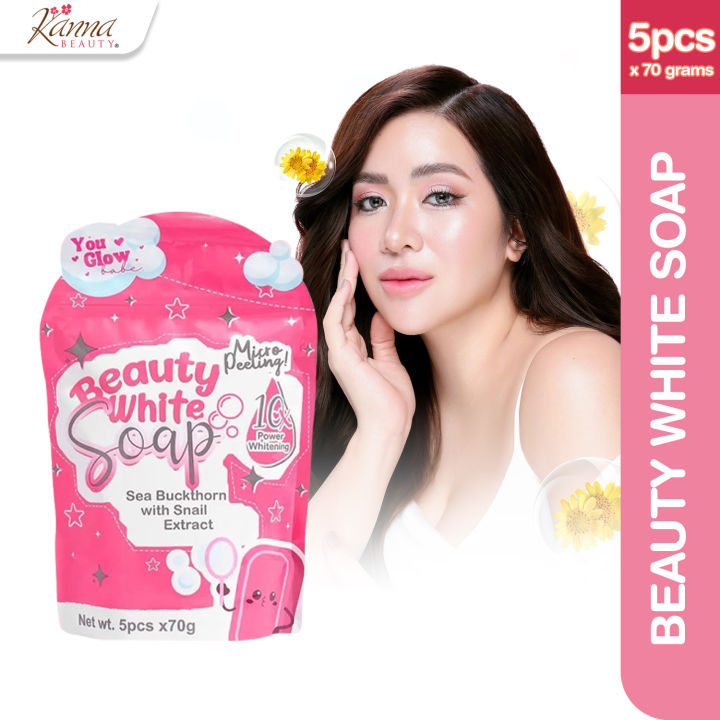 You Glow Babe Beauty YGB White Soap 5pcs x 70grams sea buckthorn with Snail Extract whitening clear skin