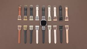TOYOUTHS Leather Band Compatible with Fitbit Versa 4/3 & Sense 2/Sense Women Leather Strap with Celtic Heart Knot Buckle Elegant Dressy Jewelry Bracelet for Versa 4 Smartwatch
