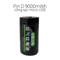 Pin đại sạc cổng USB Doublepow size D 1.5V dung lượng cao, Pin Sạc Cho Bếp Ga Đèn Pin Thiết Bị Công Nghiệp. 