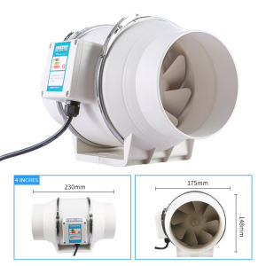 CALLIVEN 4/6/8 Inch Exhaust Fan Ventilation Heavy Duty Circular Duct Fan 2600 Speed Strong Ventilation Fan Kitchen Bathroom Exhaust Fan Silent Fan 220V | Low Noise | Large Air Volume | Energy Saving | Easy Installation