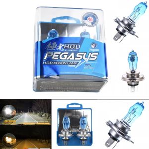 (GIÁ RẺ) Set bộ 2 bóng đèn pha Xenon ô tô siêu sáng H4 100W HOD 6000K siêu bền phụ kiện đồ chơi xe hơi
