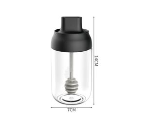 Integrated sealed Glass Spice Jar Set Seasoning Bottle Salt Sugar Honey Bottle Kitchen Condiment Jar Botol Rempah Botol Garam Gula Madu 香料罐 调味料罐 [D07]