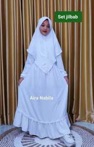 Gamis Anak Perempuan Set Jilbab 3-15 Tahun Manasik Haji