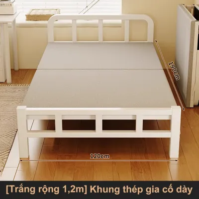 BMZAR 1m9 giường gấp gọn khung sắt 1-2 người nằm chắc chắn Chịu Tải 600KG Giường xếp gọn thông minh gia đình