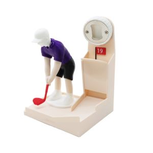 ADREE PLA Dụng cụ mở chai hình gậy golf Tượng 3D với bảng điểm Máy phóng nắp chai bia Vui nhộn Dụng cụ mở chai hình người chơi golf Phụ Kiện Quầy Bar