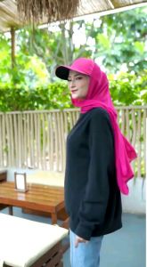 Jilbab Pashmina Topi Zaqia Pastan topi Pastan Ovale By Danisha Hijab