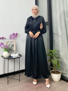 COD GRATIS ONGKIR 1 SET GAMIS + HIJAB DRESS WANITA LUNA DRESS SHIMMER CRADENZA SILK PREMIUM GAMIS VIRAL GAMIS WANITA TERBARU REMAJA DEWASA KEKINIAN Gamis Dress motif lebaran terbaru 2025 viral