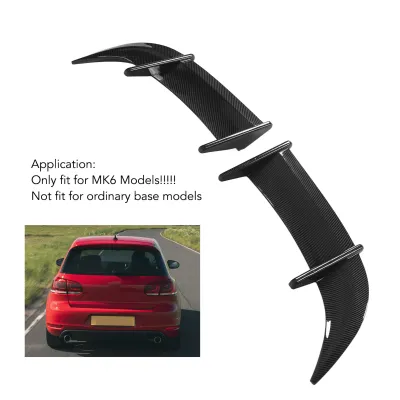 Car Rear Trunk Spoiler Wind Pressure Reduction Tail Spoiler Lid for MK6 (Black)