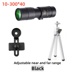 Powerful 300x40 HD Monocular Telescope Long Range Zoom With Tripod Phone Clip For Outdoor Hunting Camping Tourism telescope for phone telescope for kids phone telescope zoom lens mobile phone telescope telescope lens for cellphone