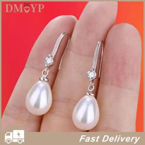 [DMYP] Jewelry for Women Water Drop Earrings for Women Red White Round Oval Earrings Wedding Engagement Valentines Day Gift