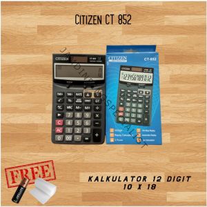 Kalkulator Mesin Hitung Kantor Dagang Sekolah 12 Digit 10cm X 18cm CT 852