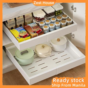 304 Stainless Steel Pull-out Basket for Kitchen Organizer Racks Pull Out Shelves Plates Organizer Sliding Cabinet Drawer No Punch Dish Rack Space Saver