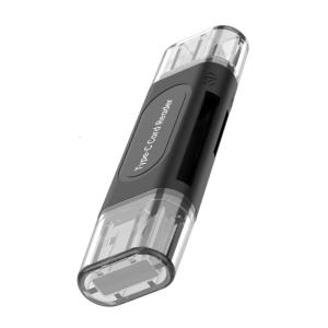 USB2.0 Reader For SDTF Cards Type C Devices 128GB Capacity Portable Plastic No Driver Installation Required