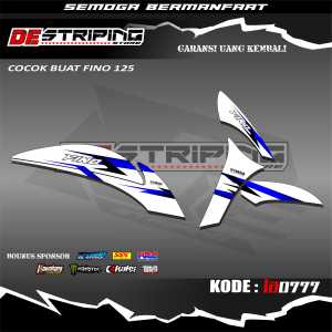Stiker Striping Motor Yamaha Fino 125-Sticker Striping Variasi List Simpel Design Terbaru Kode LA0777