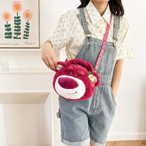 [HÀNG SẴN] Túi Gấu Dây Tây Nhồi Bông Đeo Chéo Đính Hoa Hottrend Cá Tính Đáng Yêu