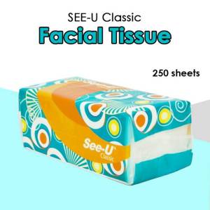 Tissue See-U Classic 250 Sheets 2ply Facial Tissue Tisu Wajah | Tisu See U 250 Lembar