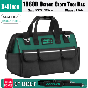 Tool Bag Tas Perkakas Teknisi Listrik Tukang Bangunan Bengkel Tool Bag Multifungsi Waterproof Tas Perkakas 13 inch Multifungsi Bahan Kuat Bahan Oxford