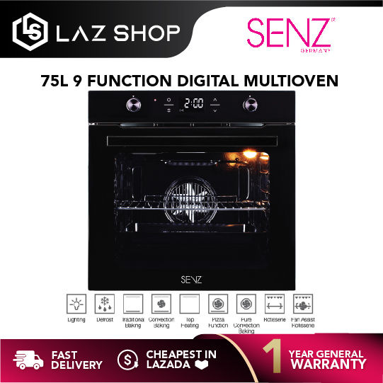 Senz 75L 9Functions Fully Digital Multi Oven SZOV7599F Built in