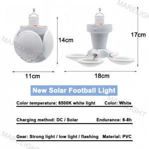 Solar Camping Lantern With Fan Foldable Small LED Ceiling Light Portable Tent Lamp