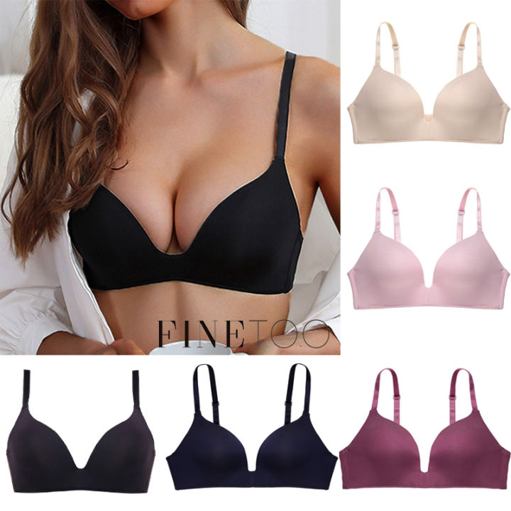 Comfortable Bra for Women Push Up Lingerie Seamless Bra Bralette Wire Free  Brassiere Female Underwear (Color : Pink, Cup Size : 85A)