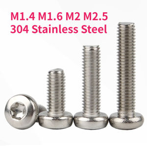 Round Head Torx Screw GB2672 M1.4 M1.6 M2 M2.5 Six Lobe 304 Stainless Steel Pan Head Torx Machine Security Screw