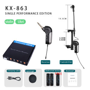 Wireless Microphone  Condenser Uhf  Instrument  Mic Pickup  for Guitar violin Cello