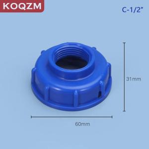 [COD] KOQZM KITCHEN IBC Tank fittins S60X6 Coarse Threaded Cap to 1 2 3 4 1 Adaptor Connector New
