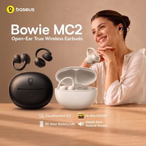 Baseus Bowie MC2 Open-Ear True Wireless Earbuds Bluetooth 6.0 CloudComfort SuperBass 3.0 IP67 Waterproof Earphone