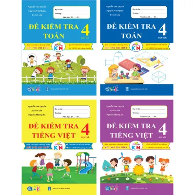 Sách Lớp 4 - Bộ 12 Cuốn Đề Kiểm Tra Bài Tập Tuần Bài Tập Hằng Ngày Toán và Tiếng Việt Kết Nối