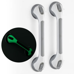 TAILI Long style Grab Bars for Bathtubs and Showers 2 Pack Glow in The Dark 42cm Suction Grab Bar Shower Handle Safety Grip Handrail for Seniors and Elderly Removable Waterproof No Drilling