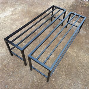 Kệ sắt Dài 100cm Rộng 25cm Cao (30-40-50)cm  thép 20x20mm 2 nan 3 giằng - Giá đỡ chậu cây