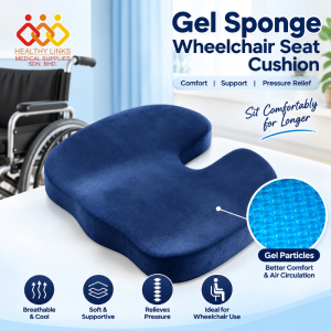 Gel Sponge Seat Cushion for Office Chair Car Desk Wheelchair – Memory Foam Pain Relief Chair Pad