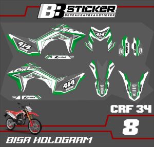 STICKER PREMIUM Setiker Decal CRF 150 L minimalis Fullbody-Dekal CRF 150 L Motor Trail Crf 34