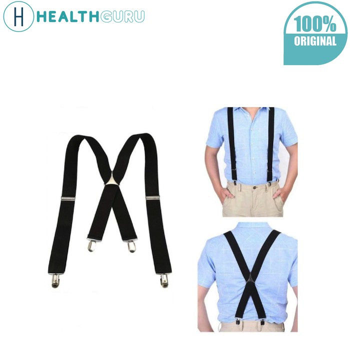 HealthGuru Elastic Suspender Shirt Strap Strapper Belt Men X-Shape