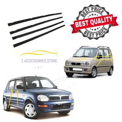 🔥Free Clip🔥Perodua Kelisa / Kenari DOOR RUBBER / OUTER STRIP WINDOW / OUTER MOULDING /Getah Luar Cermin