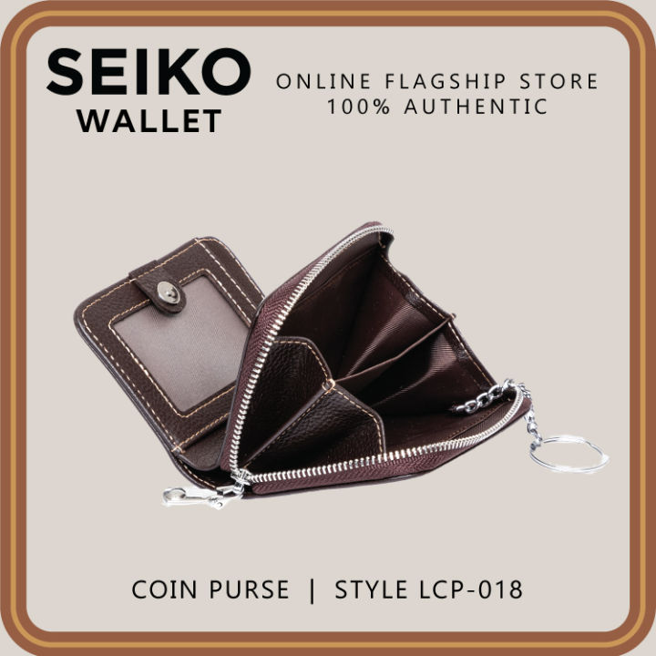 Seiko Wallet Genuine Leather Coin Purse With RFID Blocker