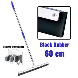 60cm Floor Squeegee with Long HandlePush Rubber Broom Scraper for  Hair RemovalTile Concrete Floor Shower Walls Garage