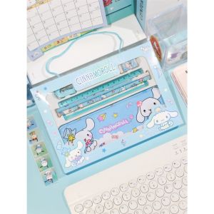 Set Alat Tulis Anak Kuromi 7in1 - Kotak Pensil & Box Warna-Warni dengan Pen Krayon dan Pensil