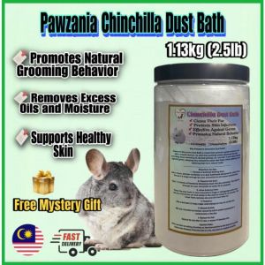 Pawzania Premium Imported Volcanic Fine Dust Chinchilla Dust Bath 1.13kg 2.5 lb With Free Spoon