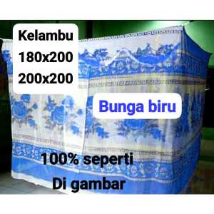 Kelambu tidur anti nyamuk dewasa model gantung kota lipat murah bahan adem dan tebal ukuran jumbo 180x200 200x200