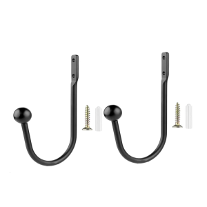 อะลูมินัมอัลลอยสีดำหรูหราตะขอผ้าม่านแพ็คของ2/4การออกแบบแบบพกพาสำหรับการรักษาความปลอดภัยกลับผ้าม่านในห้องใดๆ