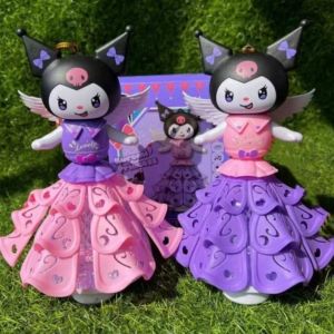 Mainan Toy Dancing Princess Kuromi Berlampu Bisa Menari Dan Musik / Mainan Miniatur Kuromi Pink Ungu