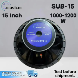 MUSICER Berserker SUB-15 1000-1200W 15 Inch Professional Sub Bass Speaker(Aluminum Basin Stand)