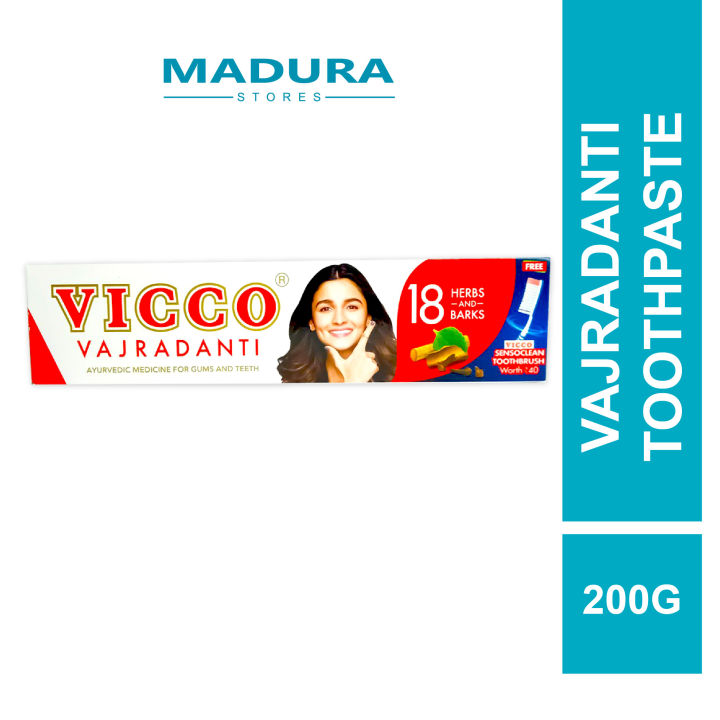 Vicco Vajradanti Ayurvedic Toothpaste 200g Lazada