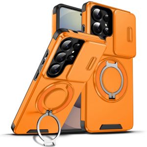 For Samsung Galaxy S26 Ultra 5G Case Magne Car Holder Ring Shockproof Armor Case For Galaxy S26Ultra Lens Protect Cover
