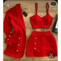 New arrival 3in1 top+short and blazer korean fashion terno. 