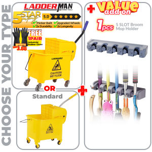 8068 20Lit Mop Bucket With Castor Baldi Mop Beroda Janitor Cart Mop Cart Bucket Squeeze Wringer 拖把桶